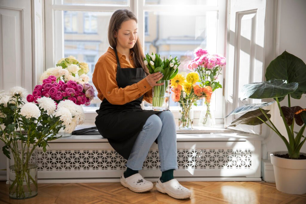 close up beautiful florist woman - Awas! Ini dia 10 bunga beracun untuk kucing! Mana yang kamu punya?